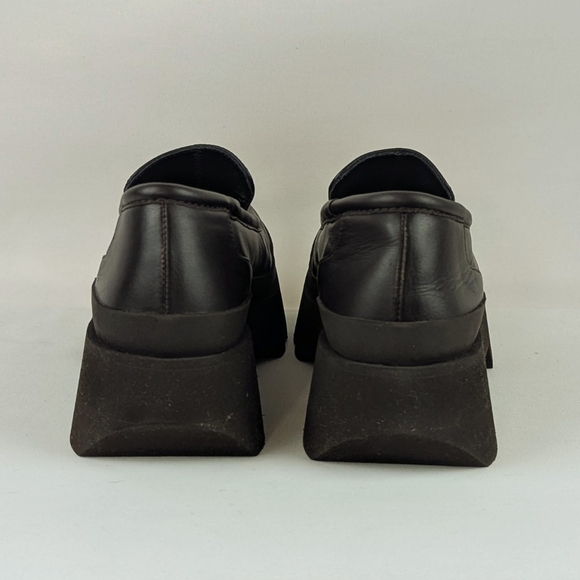 Paloma Barceló Teseo Iris Saw Edge Platform Loafer Moka Brown EU41 US 10.5 NIB - Picture 9 of 15